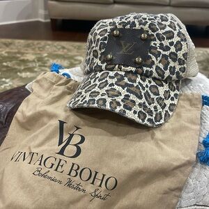 Vintage Boho LV Leopard Baseball Cap